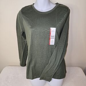 Time and Tru Forest Green Long Sleeve Tee